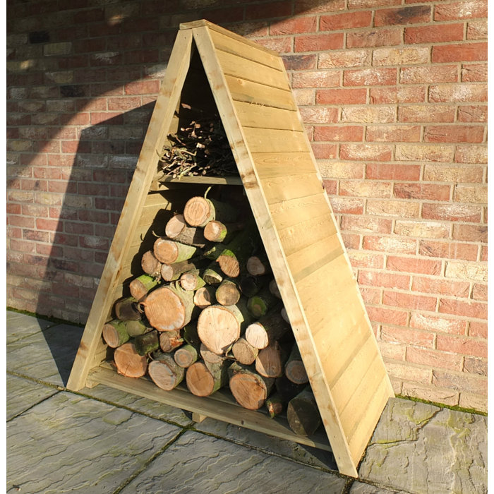 Shire Sheds 120Cm W x 62Cm D Solid Wood Log Store Wayfair.co.uk
